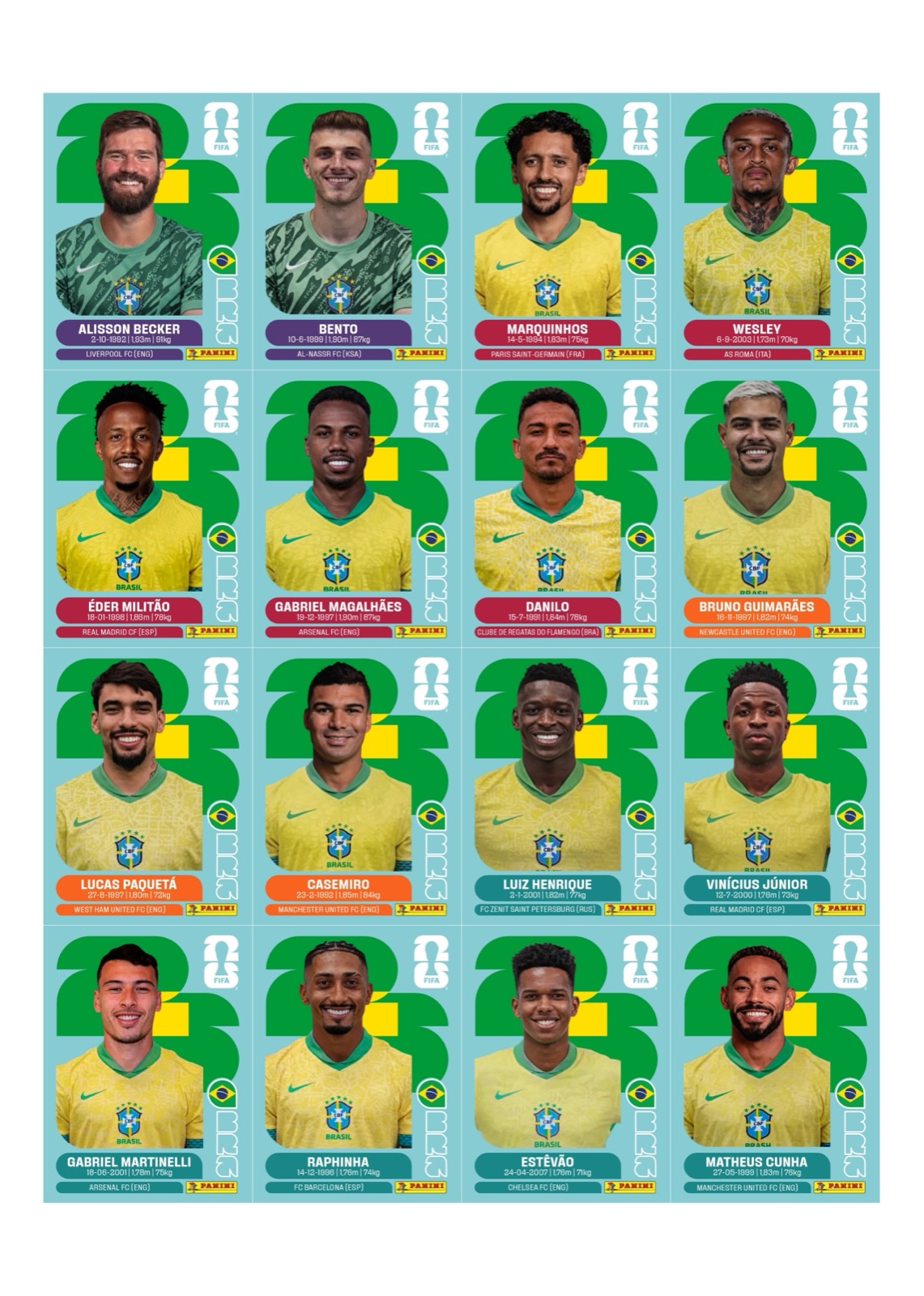 Mostruário Brasil - Copa 2026