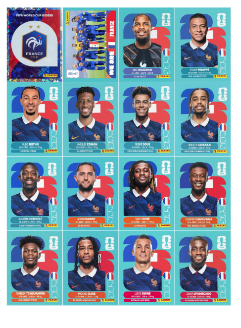 Mostruário França - Copa 2026