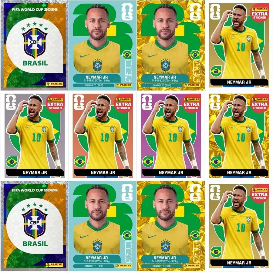 Variantes do Neymar Jr — base e Legend dourada