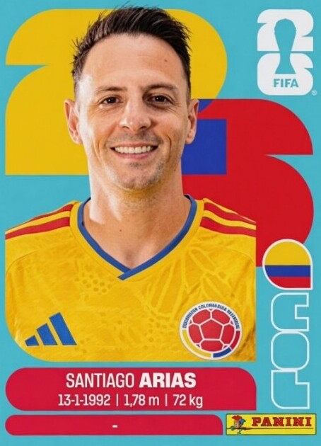 Figurinhas oficiais da seleção Colômbia - Copa do Mundo 2026